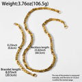 Western Fashionable Punk No Fade Stainless Necklace Men Bold Necklace Bracelet Set Stock Wholesale