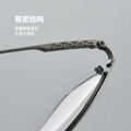 Beesfen Glasses X15115 Browline Formal Prescription Glasses Frame Men Long Wall Leg Ultra-Light Pure Titanium Frame Wholesale