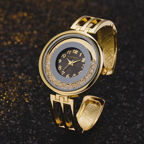 New Hot Sale CANSNOW Bangle Watch Personality Oval Round Dial Quartz Watch Women Fashionable Versatile Girls Watch In Stock