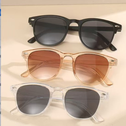 2024 Bestseller Beige Ding Full-Frame Retro Stud Versatile Sunglasses Overseas Fashionable Trendy Slender Trendy Sunglasses