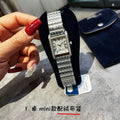 新款浪家女士戴卓石英防水钢带方形女表 小表盘名媛奢华女款手表