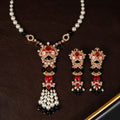 Vintage Wake Necklace Retro Simple Neo-Chinese Versatile Set Chinese Crystal Rhinestone Necklace