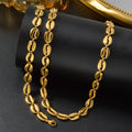 Summer Western ins Stainless Shell Chain Necklace Beach Breeze Clavicle Chain Necklace Bracelet Set Versatile
