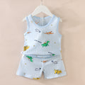 Women's Korean Sleeveless Lightweight Tank Top + Shorts Set 2026 - Teal
