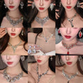 Byzantine King Royal Banquet Color Gem Jewelry Set Light Luxury Artistic Choker Noble Imperial Breeze Retro Necklace Women
