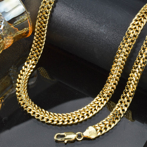 Western Street Breeze Dense Twist Necklace Cuban Chain Chunky Chain Stripe ins Influencer Style Fashionable Necklace Bracelet Set