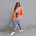 Women's Long Sleeve Mid-Length Long Jacket 2026 | Trendy Jacket - Violet
