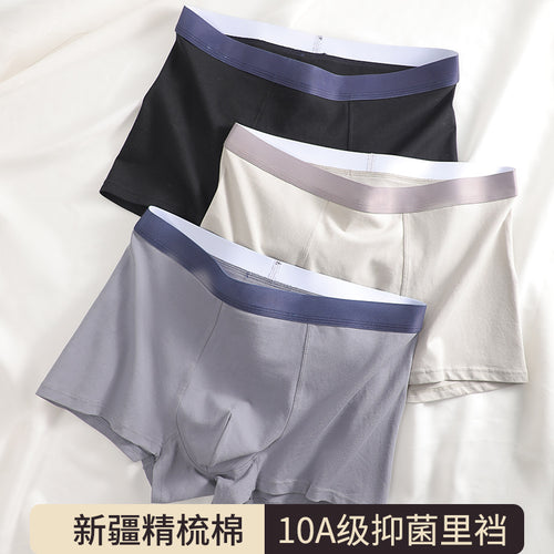 内裤男中腰平角裤10A抑菌裆夏吸汗透气男生四角短裤内裤男纯棉