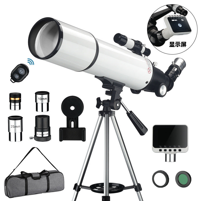 80600 astronomical telescope high-definition high-power professional star-gazing and moon-gazing students outdoor wifi display telescope