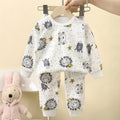 children's underwear pure cotton set autumn new boys' autumn clothes and long johns baby pajamas gir