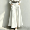 Summer Artistic Casual Plus Size High Waist Drapey Lightweight Loose Wide Leg Pants + Pants