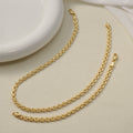 5mm Emperor King Chain Byzantine Square Piece Press Flower Necklace Bracelet Set Men Keel Chain Return Shape Chain Unisex Fine Chain