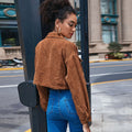 Women's Fall-Winter Casual Long Sleeve Lapel Collar Jacket 2026 - Brown