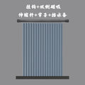 Shower curtain waterproof and mildew-proof curtain without punching invisible partition curtain European style double-sided magnetic imitation linen folding shower curtain