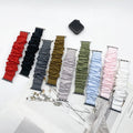For appleiwatch Band SE45678 Third Gen Overseas Women Solid Waterproof Fabric Apple Large Cord Hair Tie Band