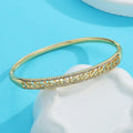 Overseas Pro Supply Niche Light Luxury Cubic Zirconia Bangle Premium Versatile Bracelet Fashionable Trendy Elegant Design Hand Jewelry