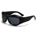 Unique-Shaped Curve Side Futuristic Tech Sunglasses ins Influencer Sunglasses Y2K Hot Girl Women Trendy Sunglasses