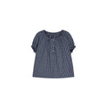 Summer Korean Puff Sleeve Plaid Shirt