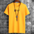white large size men's short-sleeved t-shirt new half-sleeved clothes trendy body shirts for men and