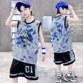 Boys' Quick-Dry Basketball Vest Jersey Set