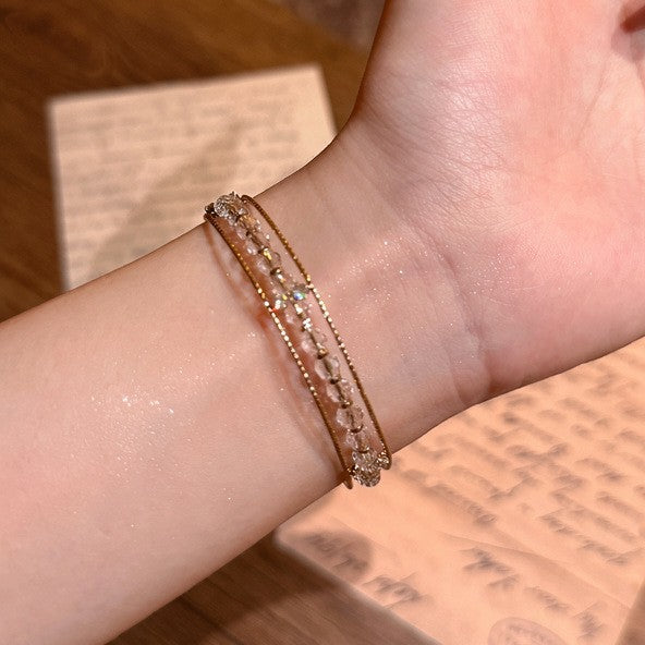 French Multi-Layer Zircon Cuff Bracelet - view 4