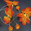Thanksgiving Maple Leaf Light String LED Battery Box Colored Light String Garden Thanksgiving Harvest Festival Decorative Pumpkin Maple Leaf Light String