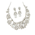 Provence Gilded Ball Rhinestone Flower Necklace Set Light Luxury Niche Clavicle Chain Banquet Party Necklace