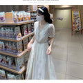 New Chinese Style Embroidered Dress for Women, Retro Fitted Graceful Long Dress