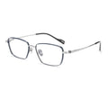 Beesfen 81016ST Ultra-Light Pure Titanium High Prescription Glasses Frame Men Width Edge Small-Frame Square Frame Designer Frame