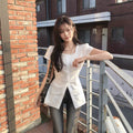 Summer Elegant Slimming Square Neck Tie-Front Waist-Tie Shirt