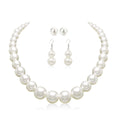 New Import Western Trendy Accessory Elegant Pearl Choker Earrings Simple Premium Necklace Set