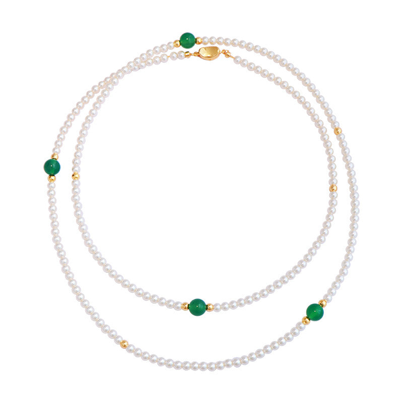 Long Round Faux Pearl Necklace - view 5