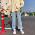 Women's High Waist Straight Flared Wide Leg Jeans