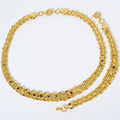 New Western Women Jewelry Set 18k Plated Long Style Necklace Bracelet Set 2-Piece Set Simple Elegant Accessory