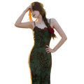 New Chinese Style Camisole Dress, Two-Piece Long Dress Set