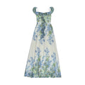 French Monet Garden Green Ruffle Dress, Seaside Vacation