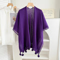 Women's Summer Hollow-Out Fringe Sun-Protection Lightweight Cardigan + Shawl + Top 20 - White