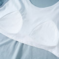 women's fake two-piece pajamas with breast pads, bra-free summer short-sleeved round neck pure cotto