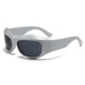 Unique-Shaped Curve Side Futuristic Tech Sunglasses ins Influencer Sunglasses Y2K Hot Girl Women Trendy Sunglasses