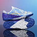football shoes for men and women, low-top blue and white porcelain spikes, youth sneakers, children'