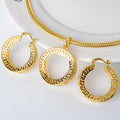 Western Middle East Retro Overseas Jewelry Set Height Precious Bride Wedding Versatile Pendant Necklace Earrings Set 2-Piece Set