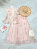 New Chinese Zen Embroidered Skirt + Vest 2-Piece Set