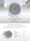 3-6W constant pressure ceiling loudspeaker background music fire broadcast public address system ceiling speaker