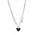 Korean Style Niche Design Detail Accessory Personality Trendy Heart Letter Pendant Choker Sweet Cool Premium Necklace Women