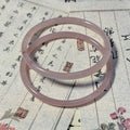 新中式玻璃仿玉冰透叮当镯圆条粗款闺蜜小众古风气质百搭粗款手镯