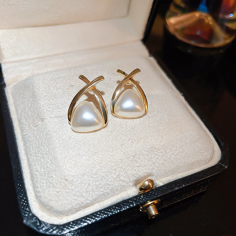 Vintage Silver-Tone Pearl Tassel Earrings - view 10