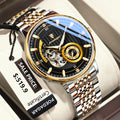 POEDAGAR Self-Winding Men Mechanical Watch Waterproof Glow Ultra Thin Mens Watch Live Export Bestseller Watch