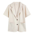 Women's Summer Professional Casual Short Sleeve Blazer 2026 - White