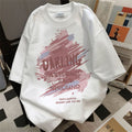 2025 summer youth men's short-sleeved t-shirt trendy casual fashion half-sleeved tops bottoming shir