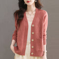 Women's Fall-Winter Fashion Knit Wool Loose Sweater + Cardigan + Jacket 2026 - Green